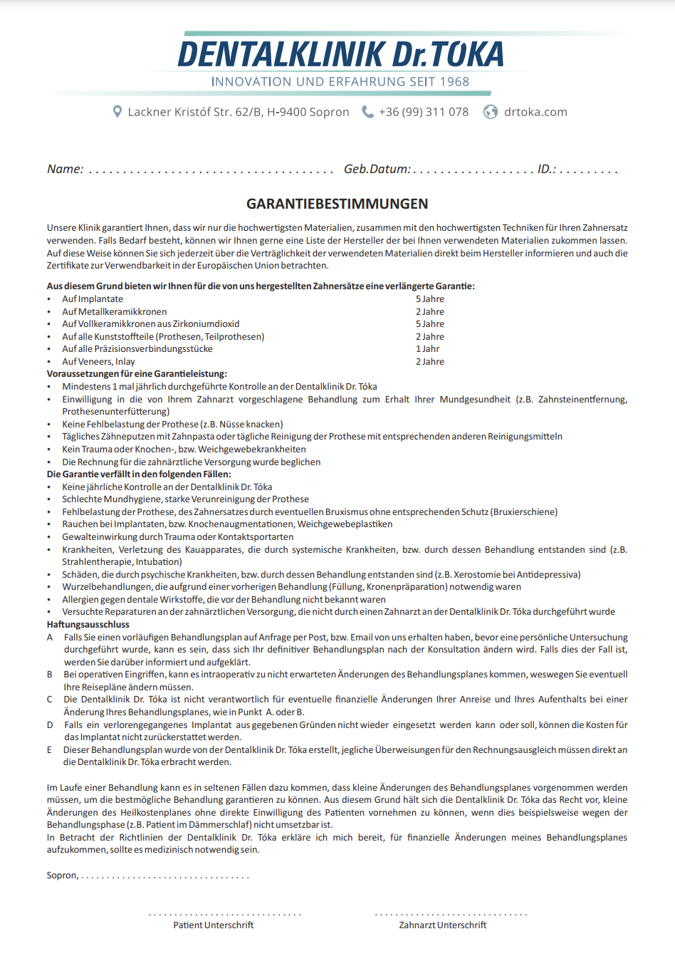 Garantie 2023